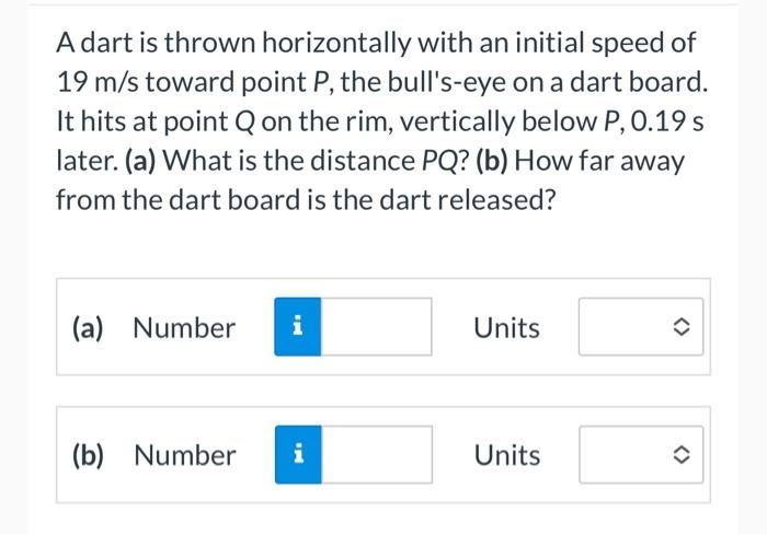 Dart initially thrown horizontally transcribed